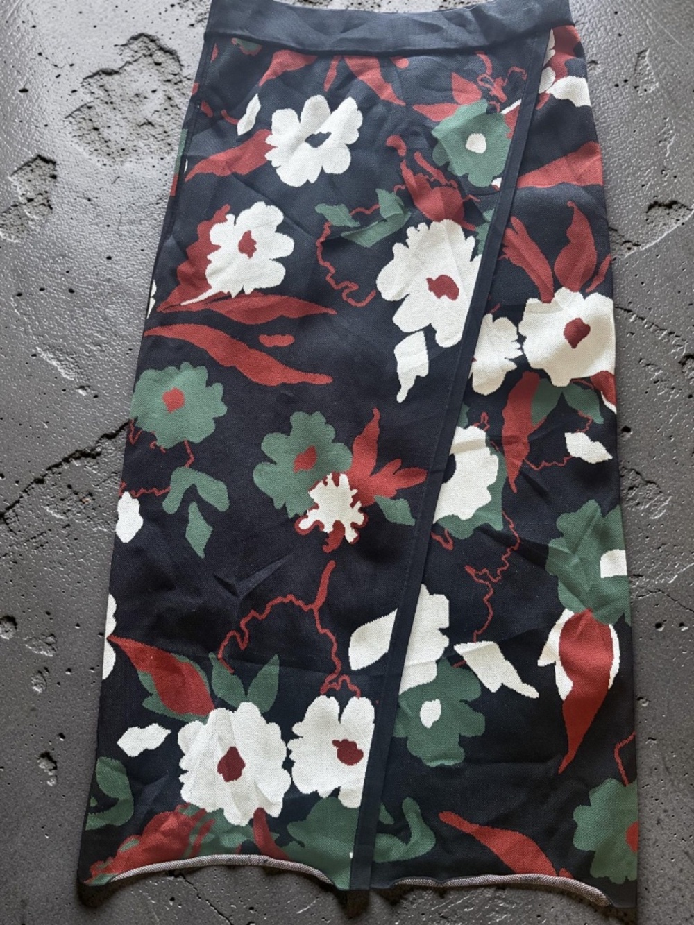 NWOT Tanya Taylor Floral Knit Wrap Skirt